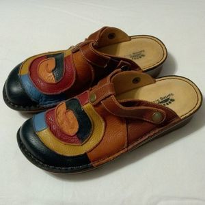Spring Step Lollipop leather slip on mules size 41